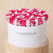 XXL Blush Roses Hatbox