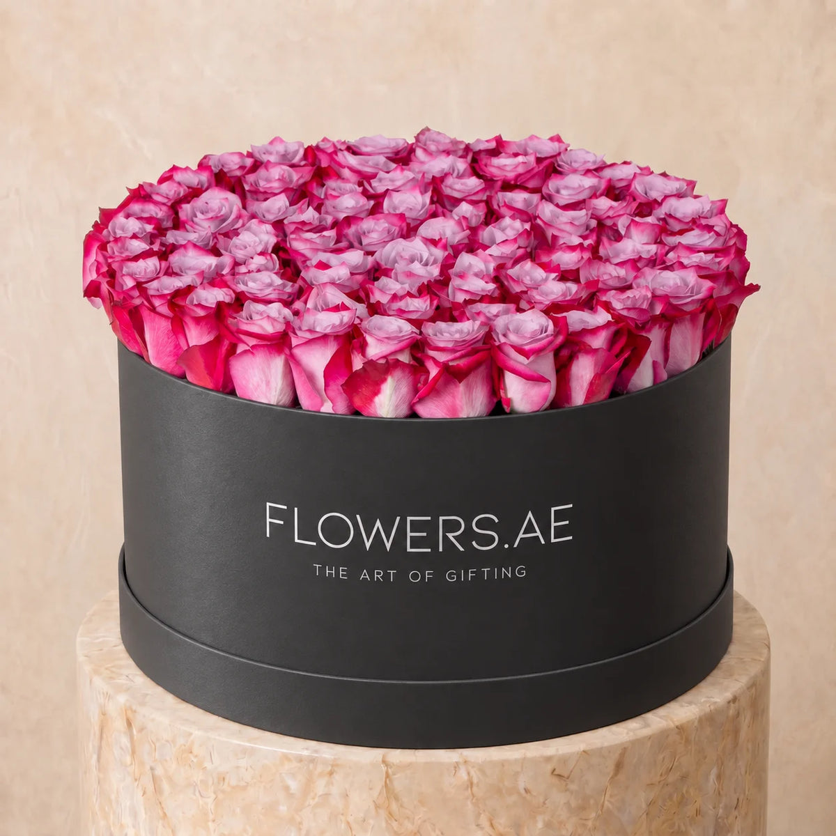 XXL Purple Roses Hatbox