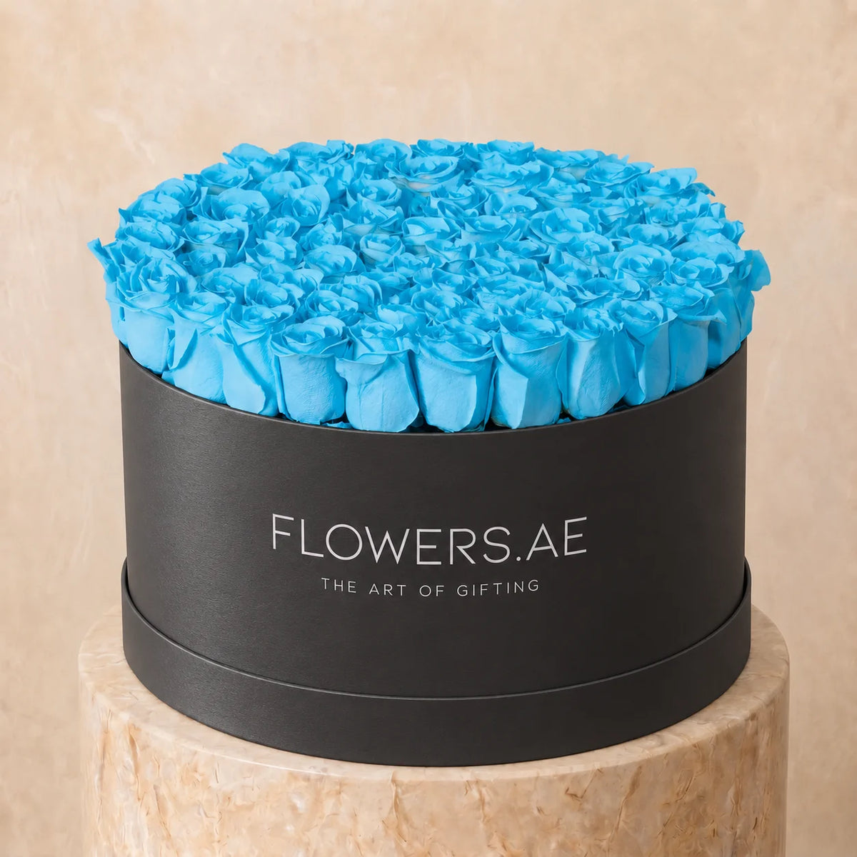 XXL Tiffany Blue Roses Hatbox