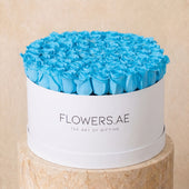 XXL Tiffany Blue Roses Hatbox